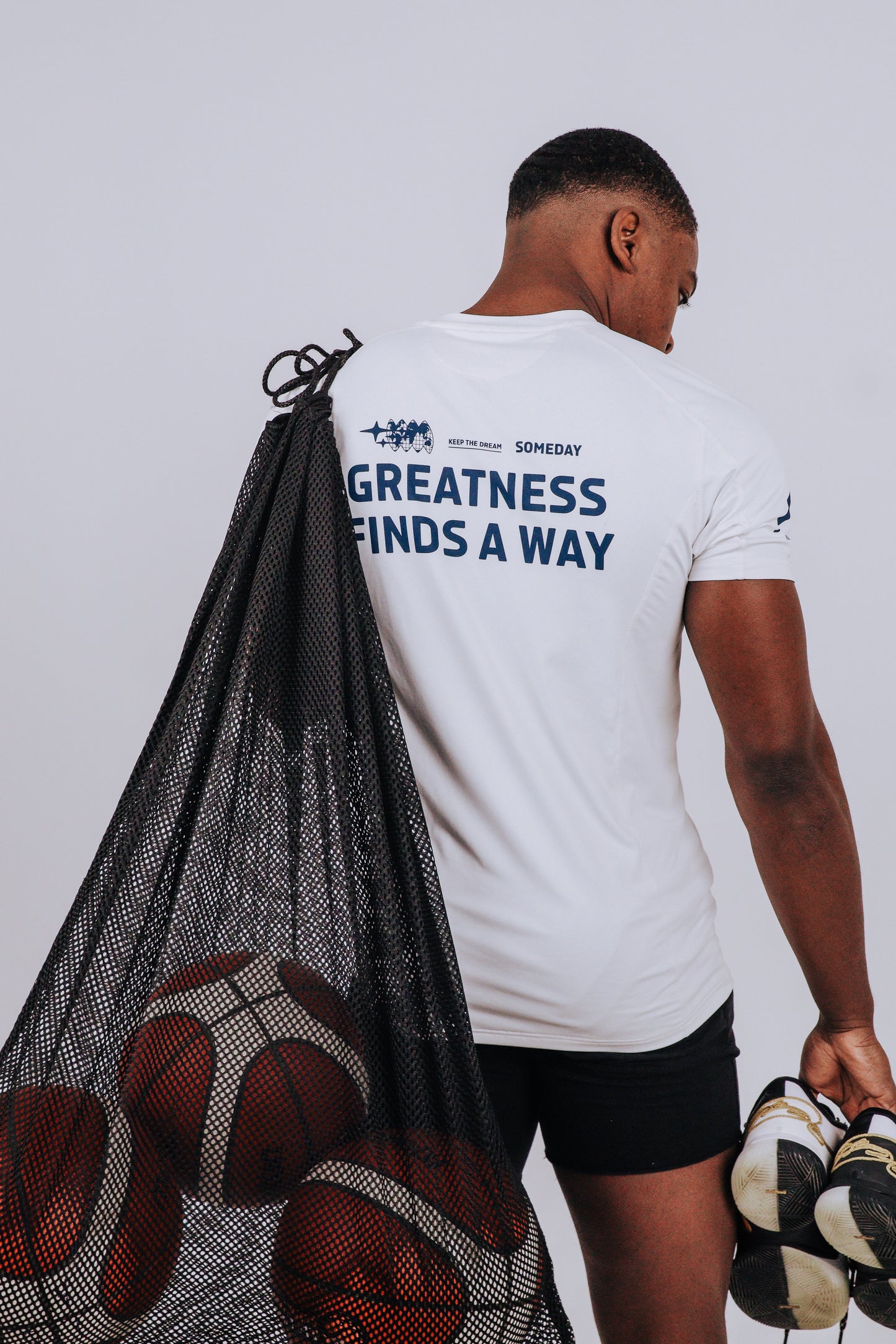 "Greatness Finds A Way” Compression Shirt — White Edition