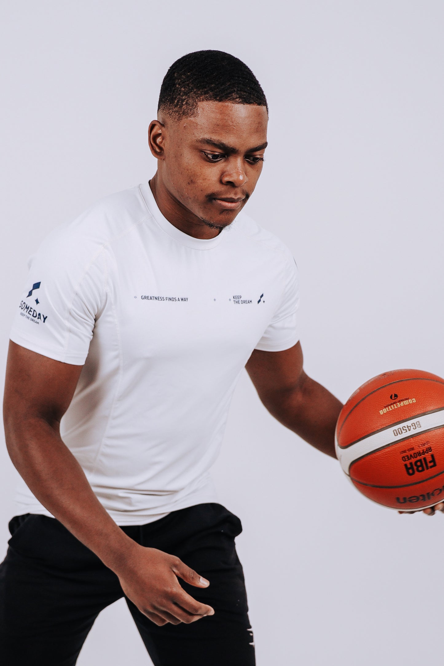 "Greatness Finds A Way” Compression Shirt — White Edition