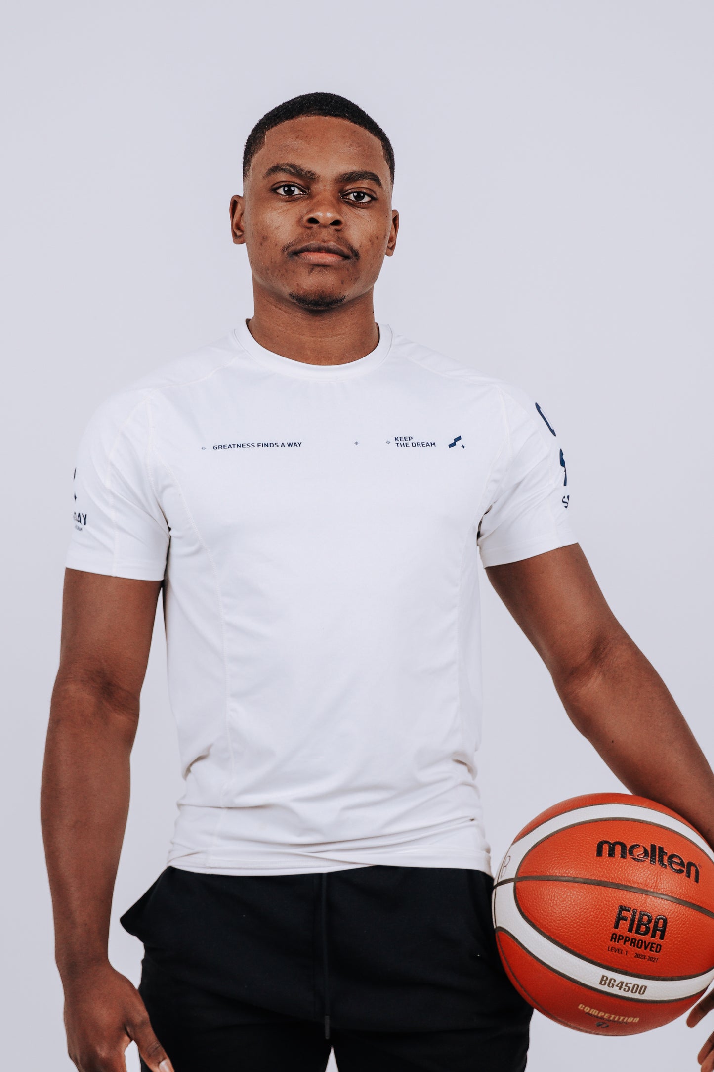 "Greatness Finds A Way” Compression Shirt — White Edition